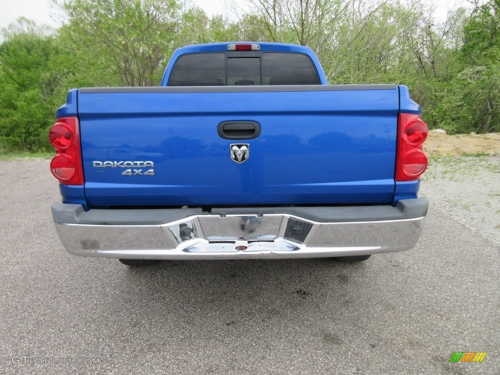 2007 Dakota ST Quad Cab 4x4 - Electric Blue Pearl / Medium Slate Gray photo #4