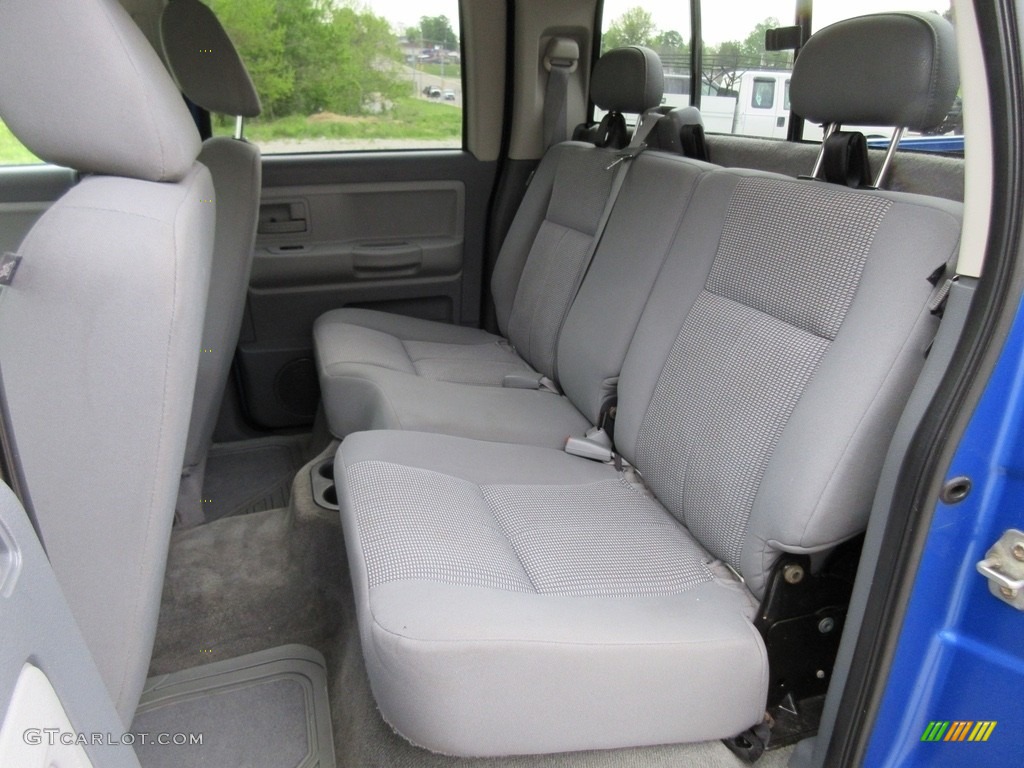 2007 Dakota ST Quad Cab 4x4 - Electric Blue Pearl / Medium Slate Gray photo #13