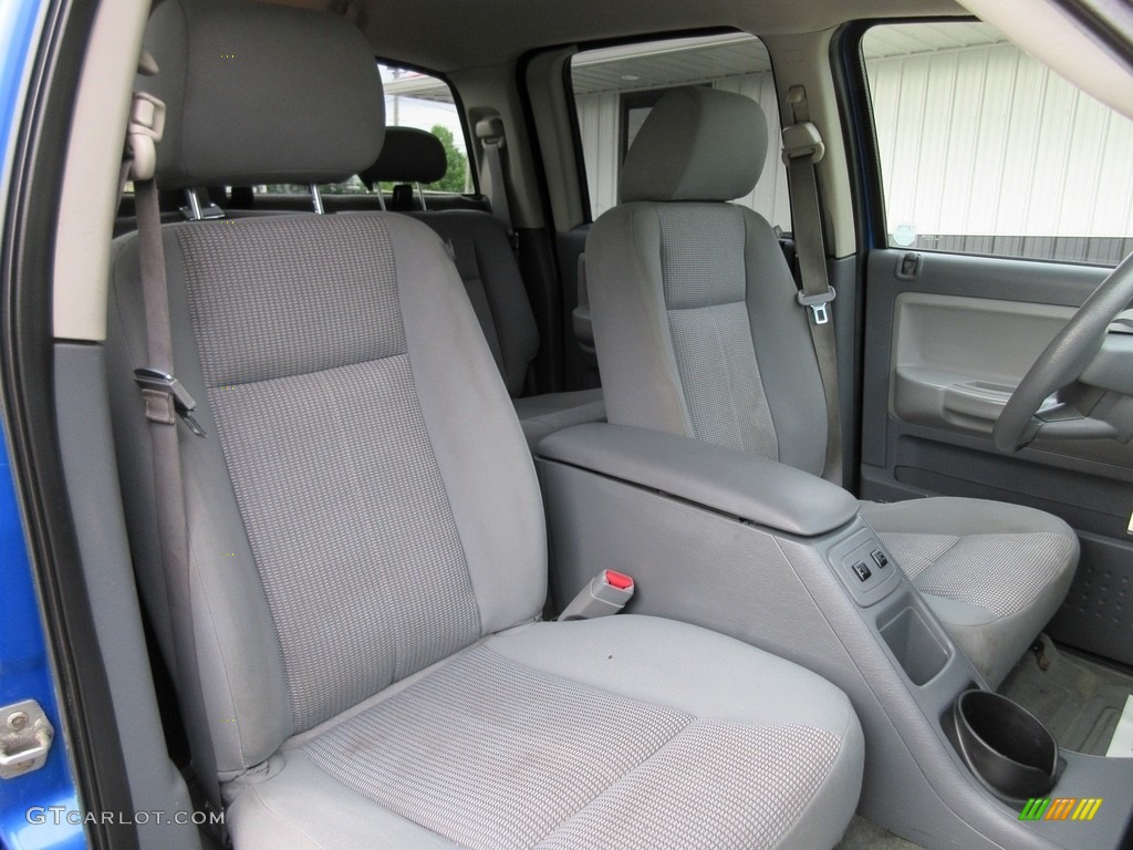 2007 Dakota ST Quad Cab 4x4 - Electric Blue Pearl / Medium Slate Gray photo #16