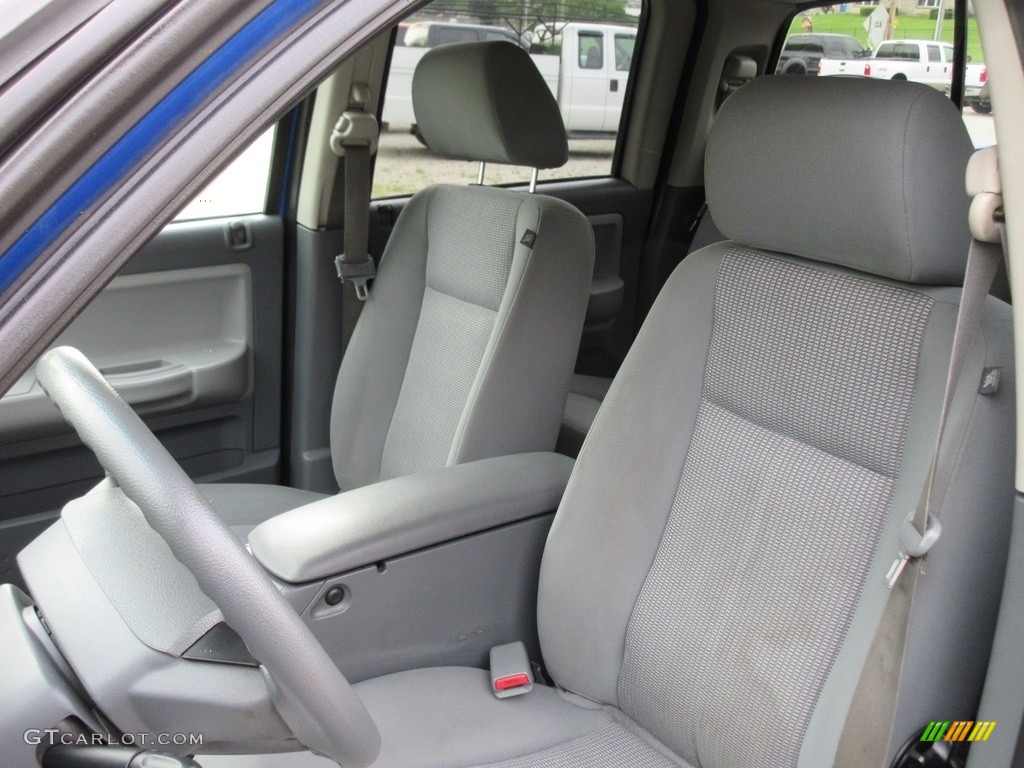 2007 Dakota ST Quad Cab 4x4 - Electric Blue Pearl / Medium Slate Gray photo #21
