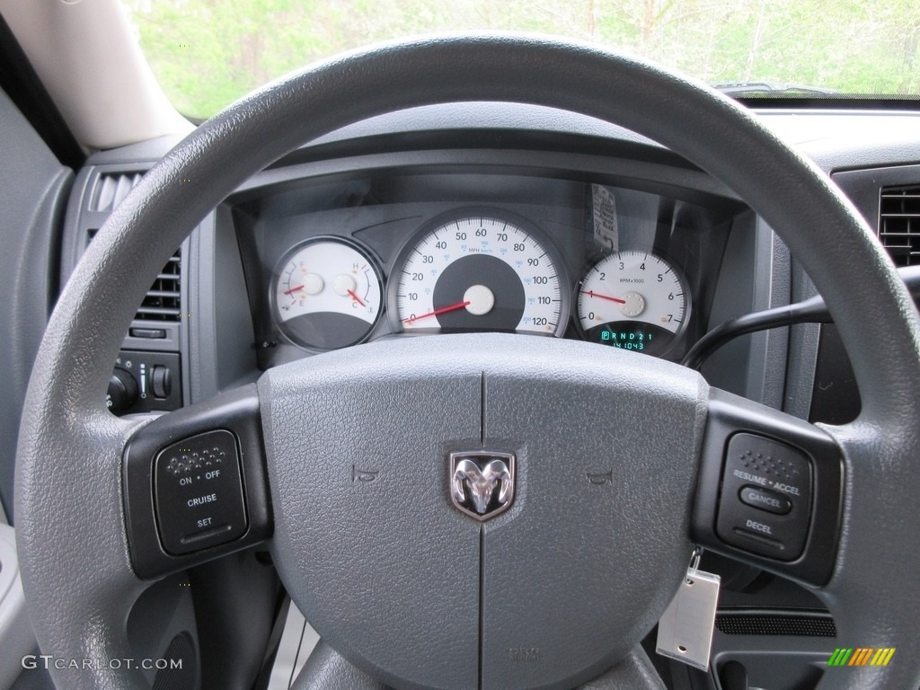 2007 Dakota ST Quad Cab 4x4 - Electric Blue Pearl / Medium Slate Gray photo #33