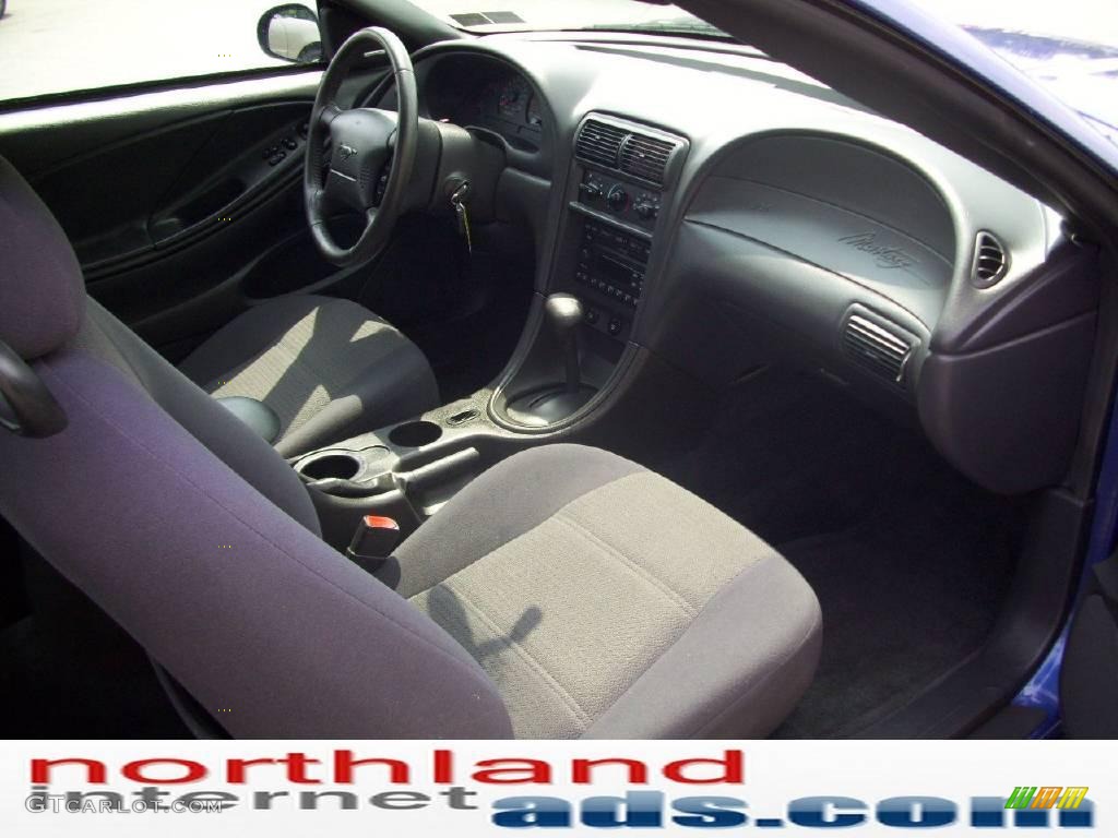 2003 Mustang V6 Coupe - Sonic Blue Metallic / Medium Graphite photo #16