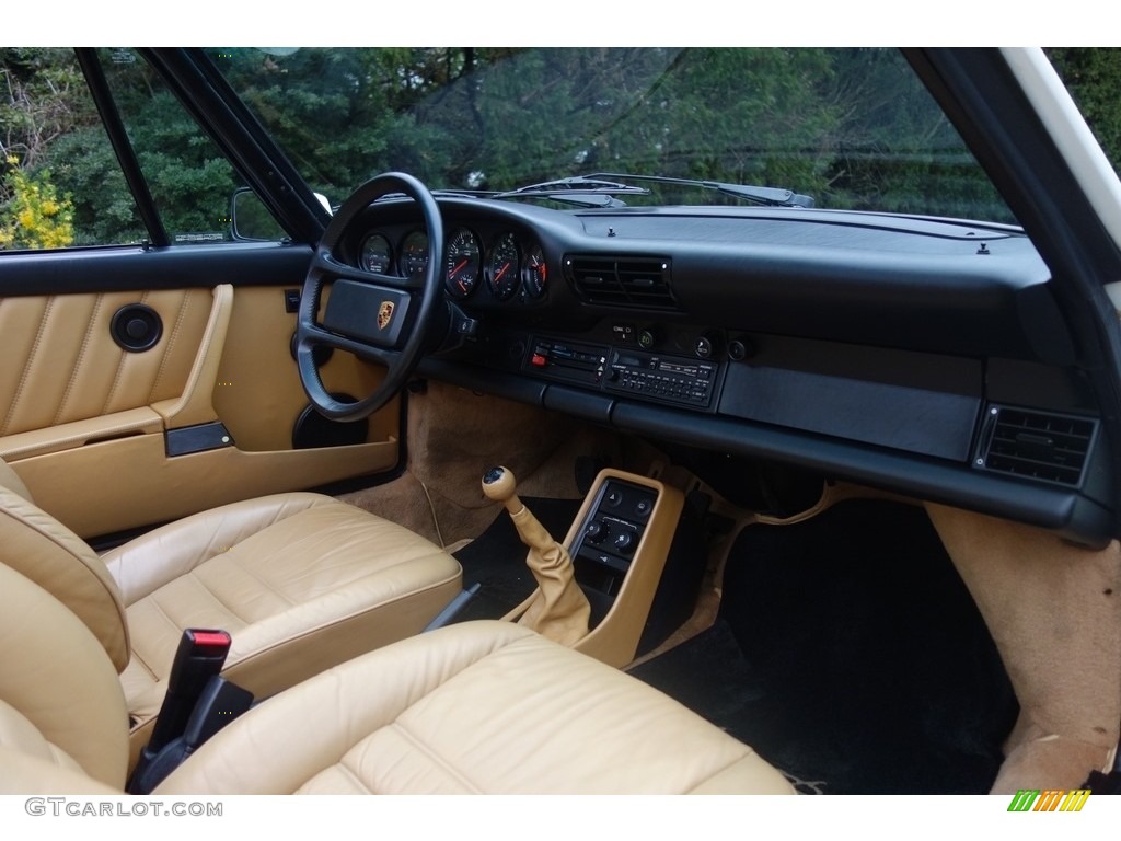 1989 Porsche 911 Carrera Turbo Cabriolet Slant Nose Cashmere Beige Dashboard Photo #120111024