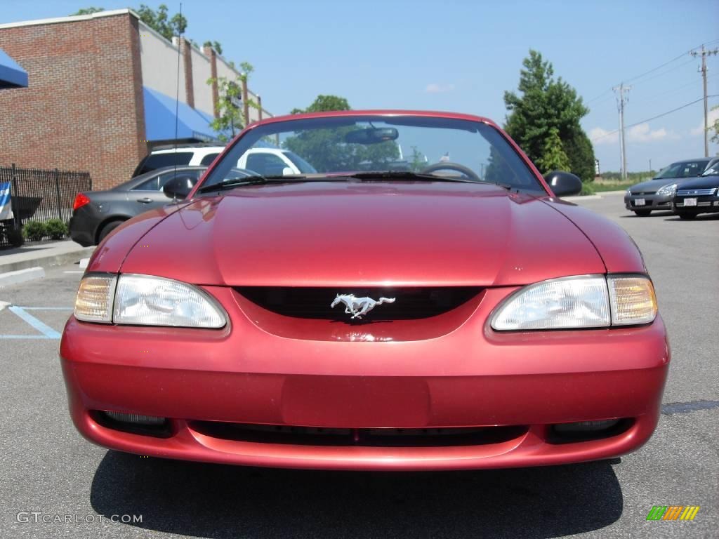 1998 Mustang GT Convertible - Laser Red / Saddle photo #3