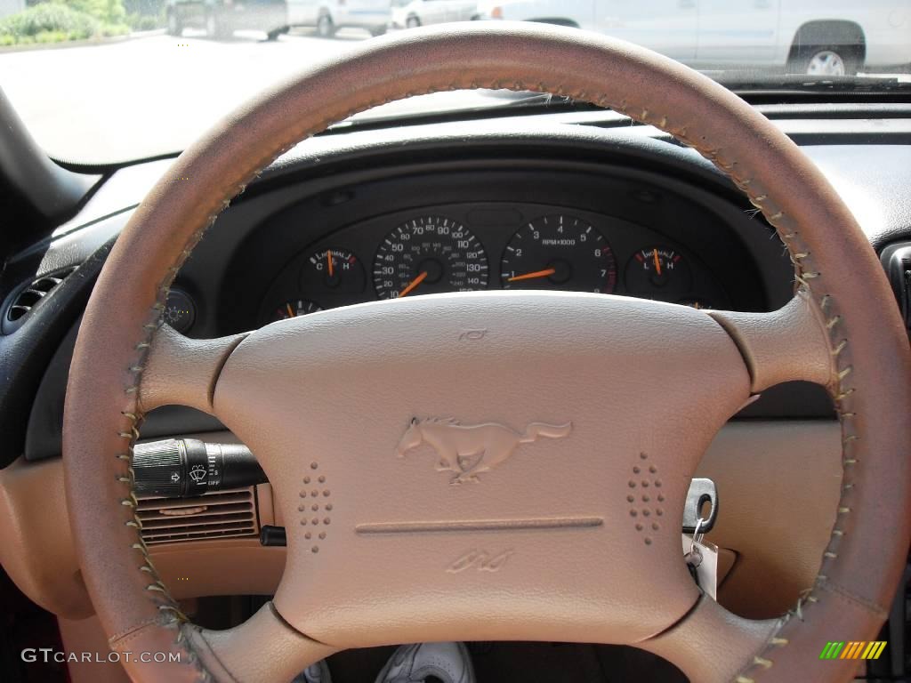 1998 Mustang GT Convertible - Laser Red / Saddle photo #12
