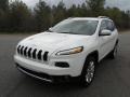 2017 Bright White Jeep Cherokee Limited  photo #2
