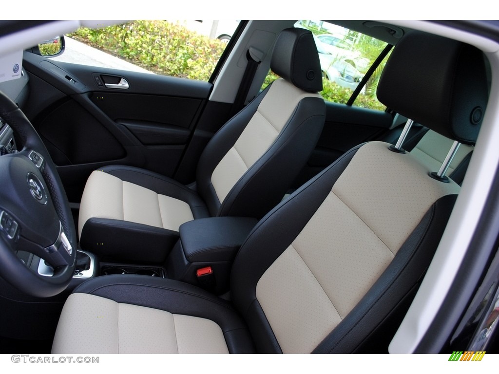 Beige/Black Interior 2017 Volkswagen Tiguan Wolfsburg Photo #120115406