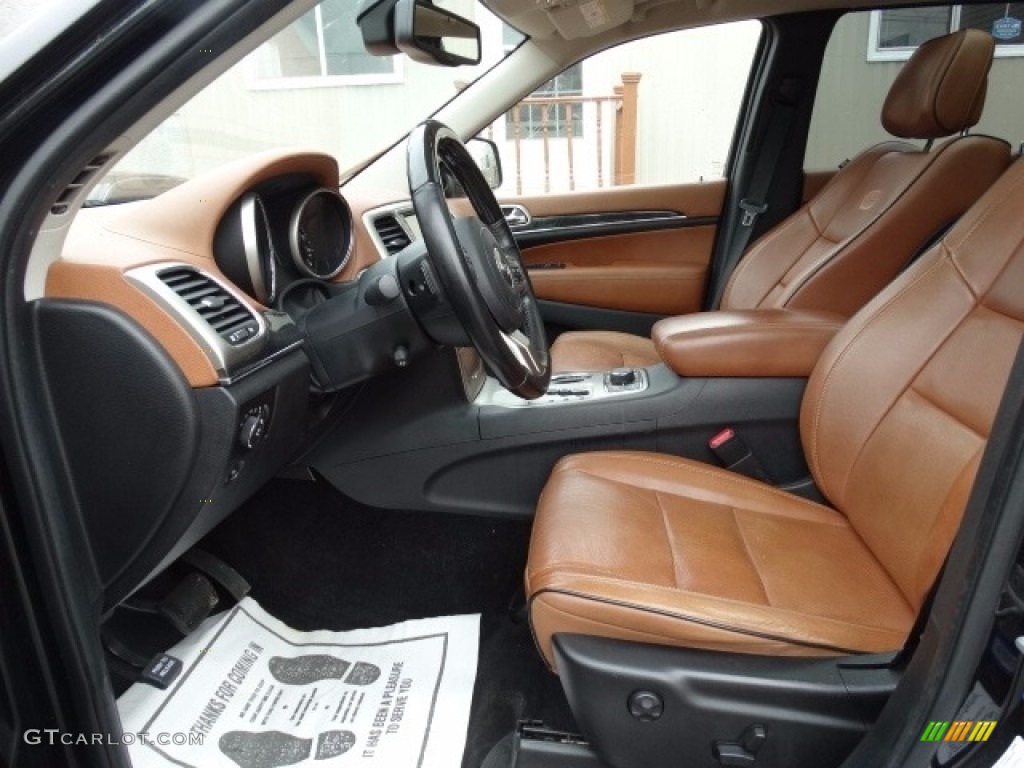 New Saddle/Black Interior 2011 Jeep Grand Cherokee Overland 4x4 Photo #120117417