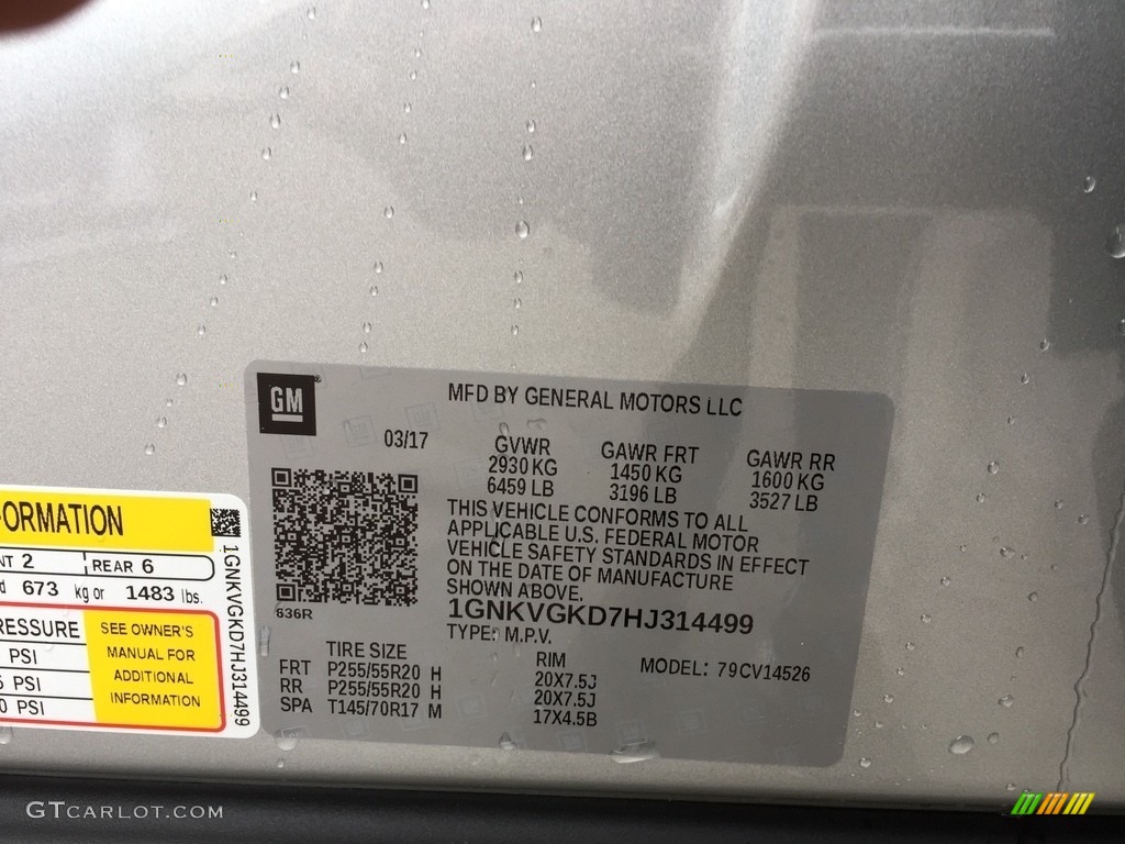 2017 Traverse LT AWD - Silver Ice Metallic / Ebony photo #11