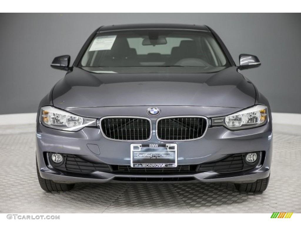 2014 3 Series 320i Sedan - Mineral Grey Metallic / Black photo #2