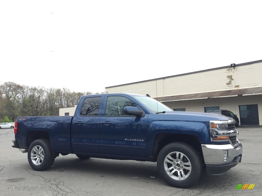 2017 Silverado 1500 LT Double Cab 4x4 - Deep Ocean Blue Metallic / Jet Black photo #3