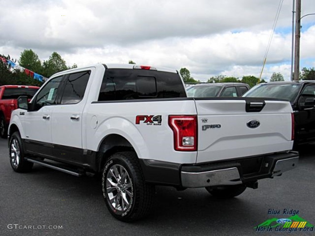 2017 F150 XLT SuperCrew 4x4 - Oxford White / Earth Gray photo #3