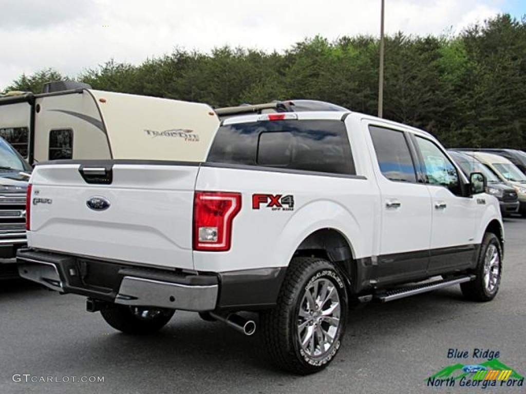 2017 F150 XLT SuperCrew 4x4 - Oxford White / Earth Gray photo #6