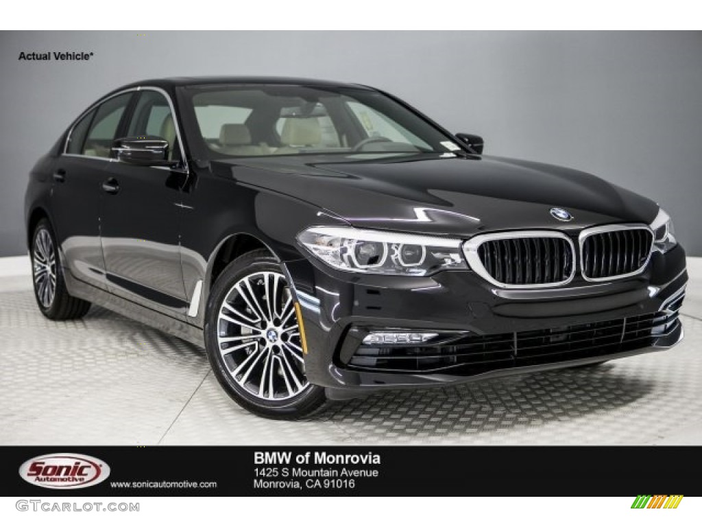 2017 5 Series 530i Sedan - Jet Black / Canberra Beige photo #1