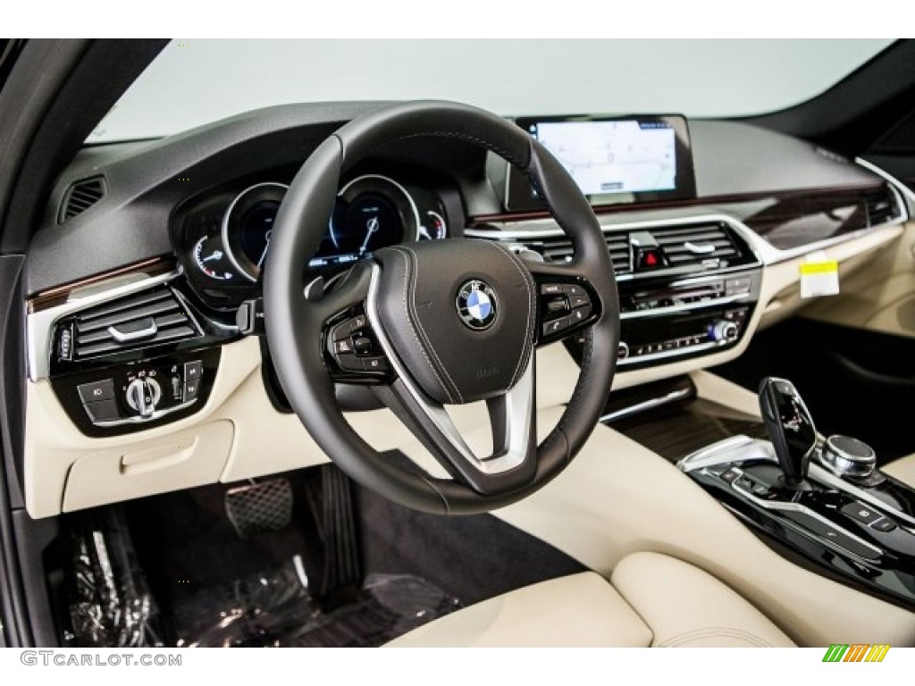 2017 5 Series 530i Sedan - Jet Black / Canberra Beige photo #5