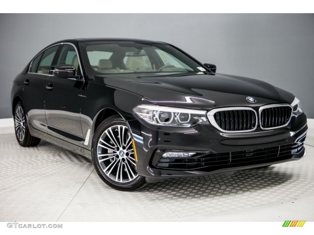 2017 5 Series 530i Sedan - Jet Black / Canberra Beige photo #12