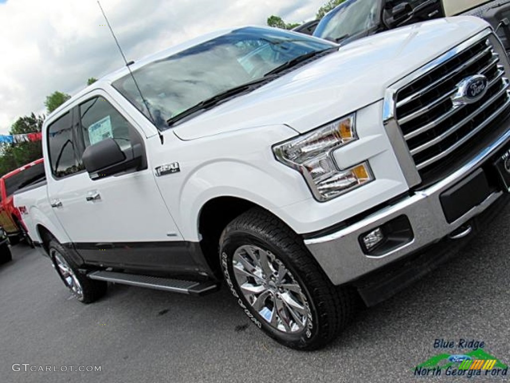 2017 F150 XLT SuperCrew 4x4 - Oxford White / Earth Gray photo #35