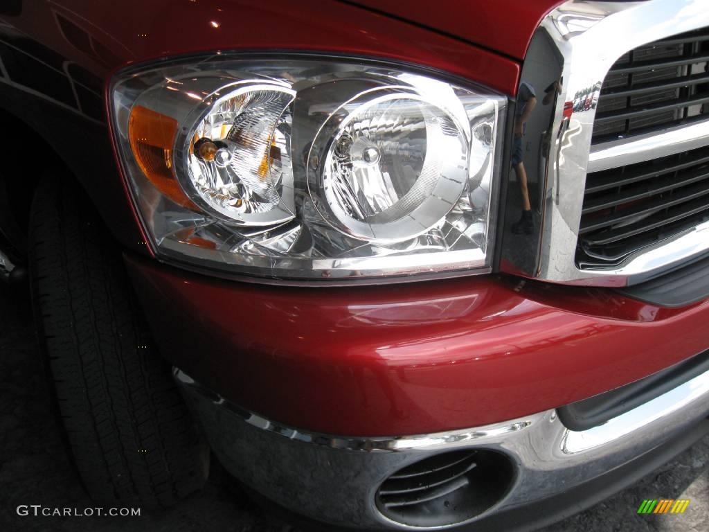 2007 Ram 1500 SLT Quad Cab - Inferno Red Crystal Pearl / Medium Slate Gray photo #6