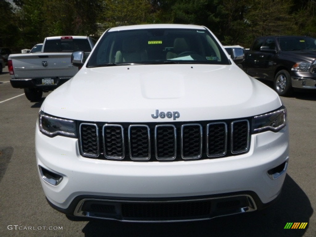 2017 Grand Cherokee Limited 4x4 - Bright White / Black/Light Frost Beige photo #11