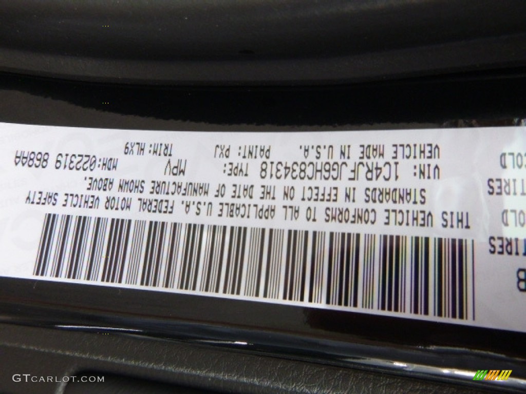 2017 Grand Cherokee Summit 4x4 - Diamond Black Crystal Pearl / Black photo #14