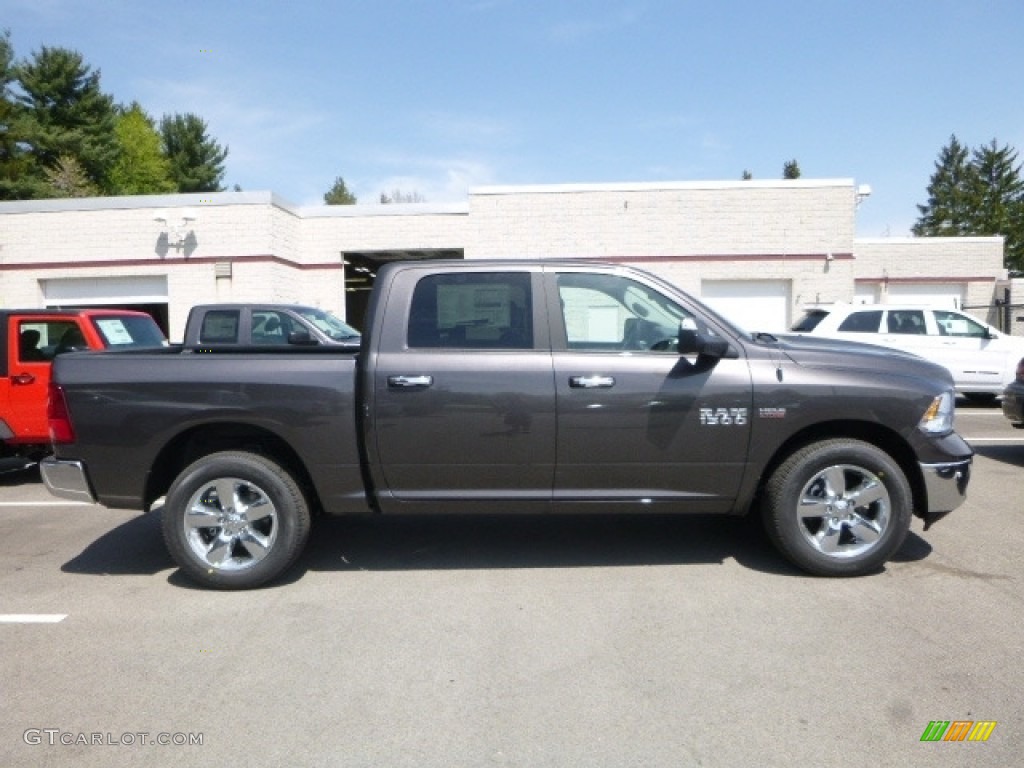 2017 1500 Big Horn Crew Cab 4x4 - Granite Crystal Metallic / Black/Diesel Gray photo #7