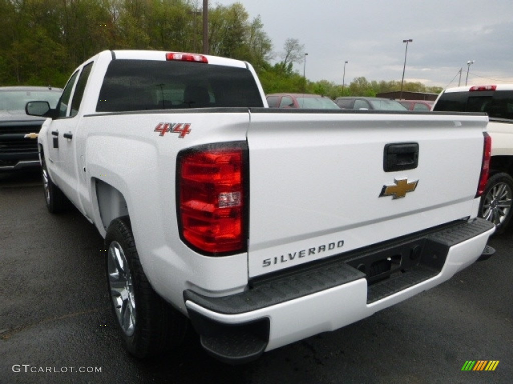 2017 Silverado 1500 Custom Double Cab 4x4 - Summit White / Dark Ash/Jet Black photo #3