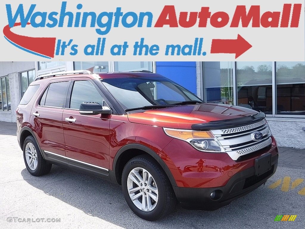 2014 Explorer XLT 4WD - Sunset / Charcoal Black photo #1