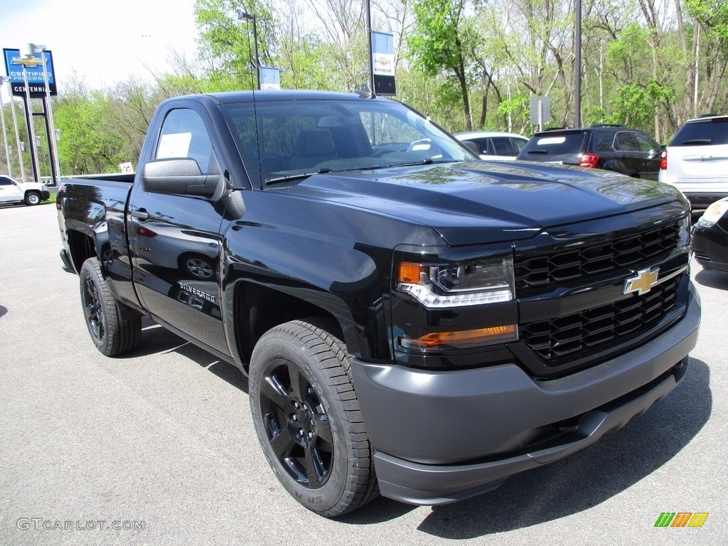 2017 Silverado 1500 WT Regular Cab 4x4 - Black / Dark Ash/Jet Black photo #10