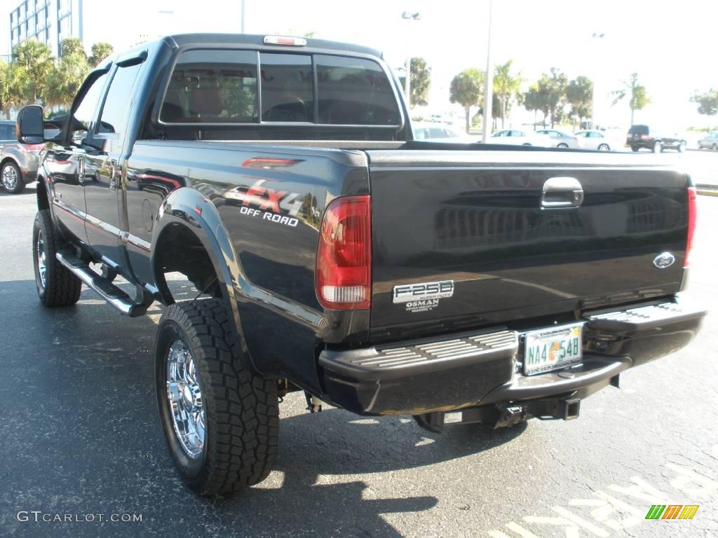 2007 F250 Super Duty Lariat Outlaw Crew Cab 4x4 - Black / Black/Red Leather photo #28