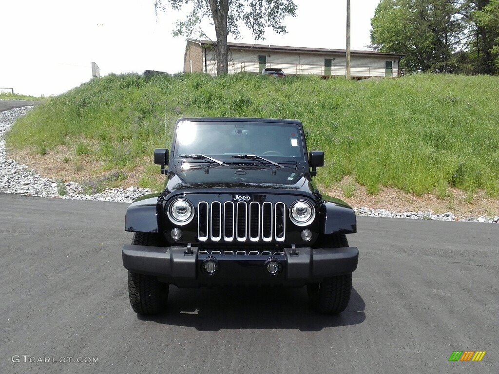 2017 Wrangler Sahara 4x4 - Black / Black/Dark Saddle photo #3