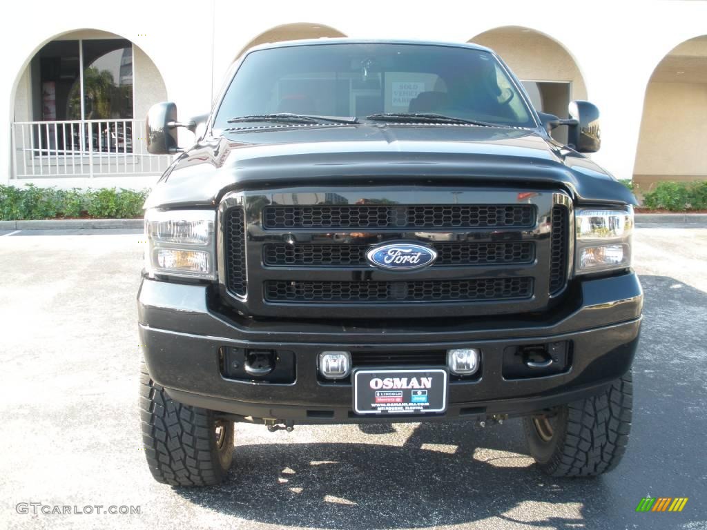 2007 F250 Super Duty Lariat Outlaw Crew Cab 4x4 - Black / Black/Red Leather photo #33
