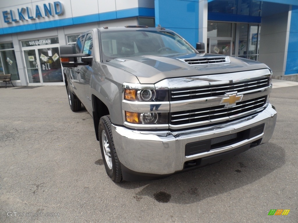 2017 Silverado 2500HD Work Truck Crew Cab 4x4 - Pepperdust Metallic / Dark Ash/Jet Black photo #1