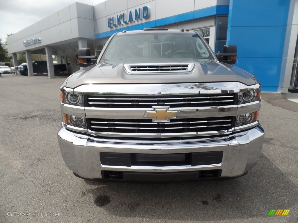 2017 Silverado 2500HD Work Truck Crew Cab 4x4 - Pepperdust Metallic / Dark Ash/Jet Black photo #2