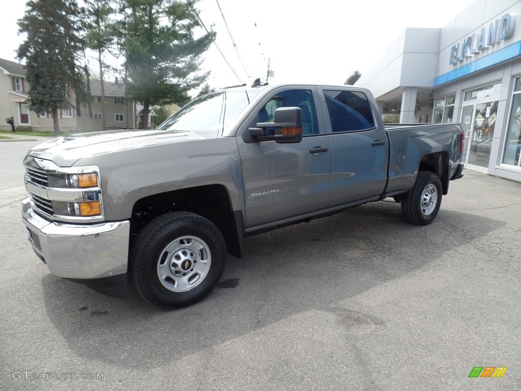 2017 Silverado 2500HD Work Truck Crew Cab 4x4 - Pepperdust Metallic / Dark Ash/Jet Black photo #4