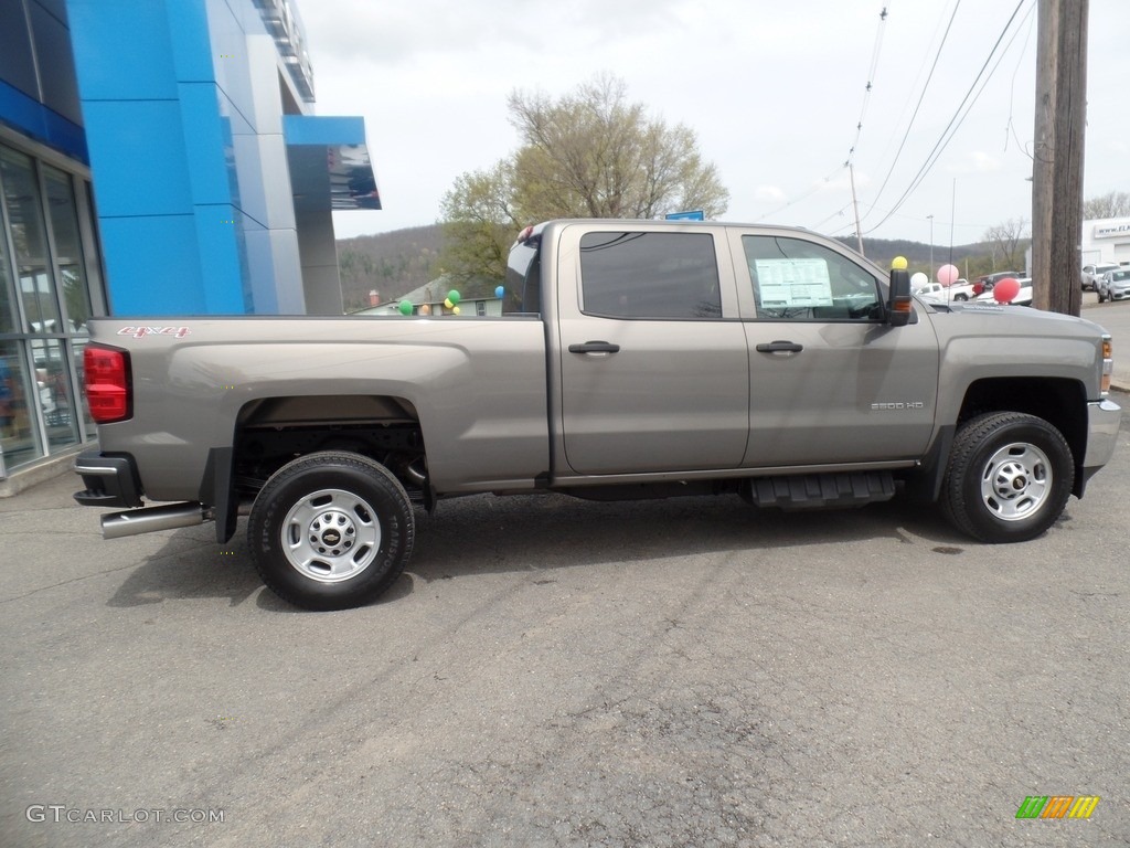 2017 Silverado 2500HD Work Truck Crew Cab 4x4 - Pepperdust Metallic / Dark Ash/Jet Black photo #9