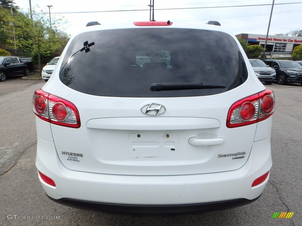 2010 Santa Fe GLS 4WD - Pearl White / Gray photo #4