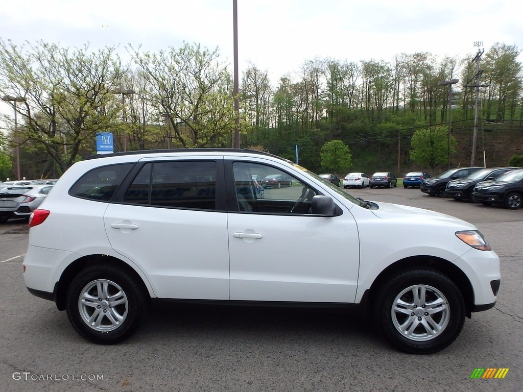 2010 Santa Fe GLS 4WD - Pearl White / Gray photo #7