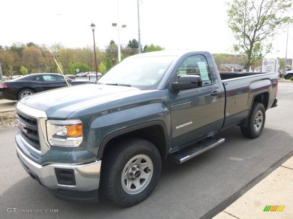 2014 Sierra 1500 Regular Cab 4x4 - Cobalt Blue Metallic / Jet Black/Dark Ash photo #9