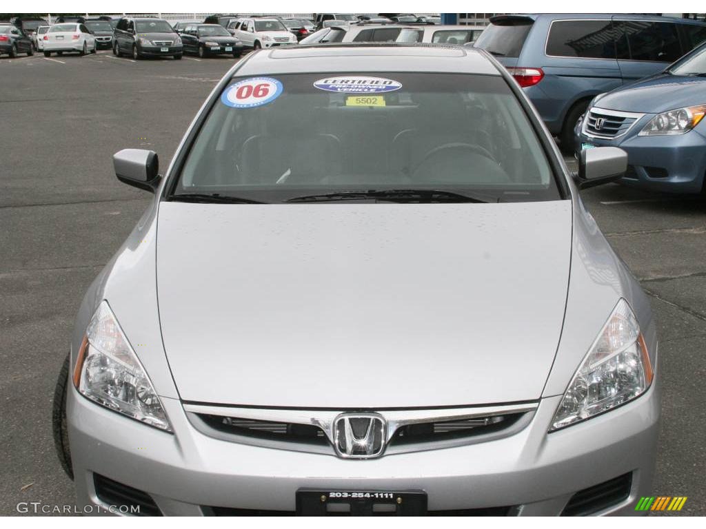 2006 Accord EX-L V6 Sedan - Alabaster Silver Metallic / Black photo #2
