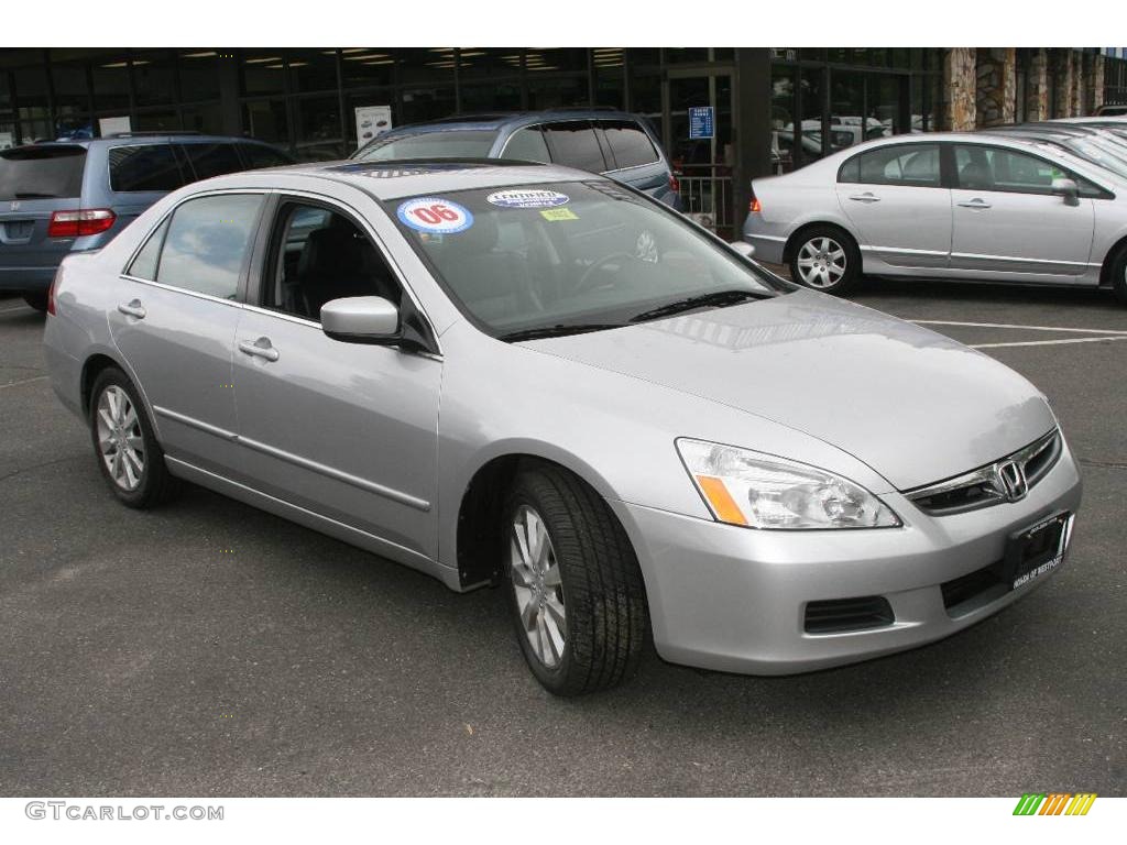 2006 Accord EX-L V6 Sedan - Alabaster Silver Metallic / Black photo #3