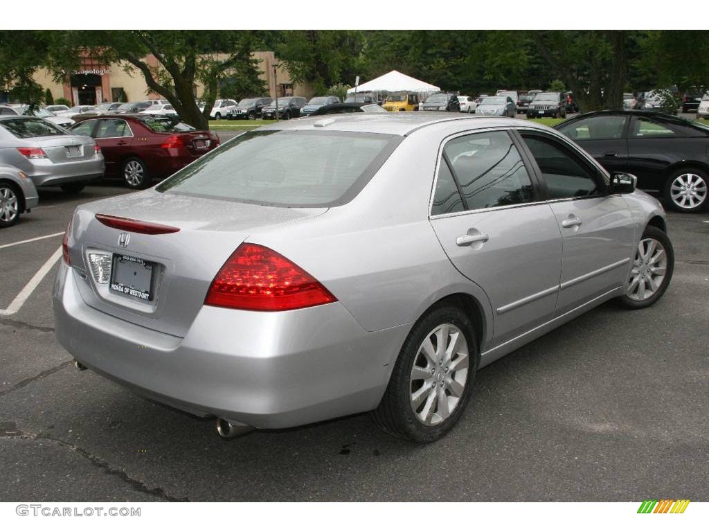 2006 Accord EX-L V6 Sedan - Alabaster Silver Metallic / Black photo #5
