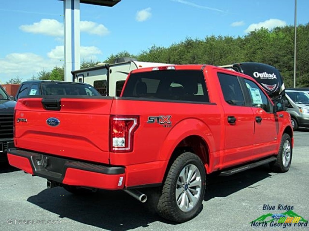 2017 F150 XL SuperCrew 4x4 - Race Red / Black photo #5