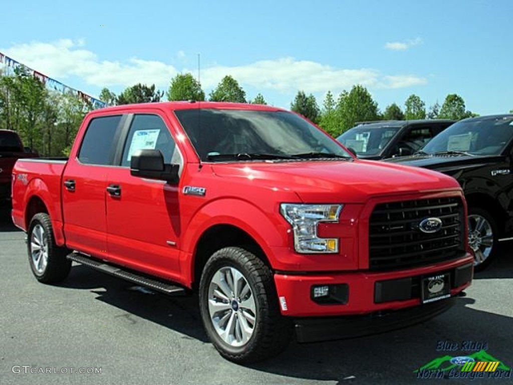 2017 F150 XL SuperCrew 4x4 - Race Red / Black photo #7