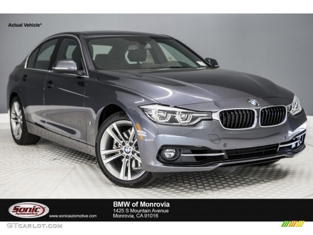 2017 3 Series 330e iPerfomance Sedan - Mineral Grey Metallic / Black photo #1