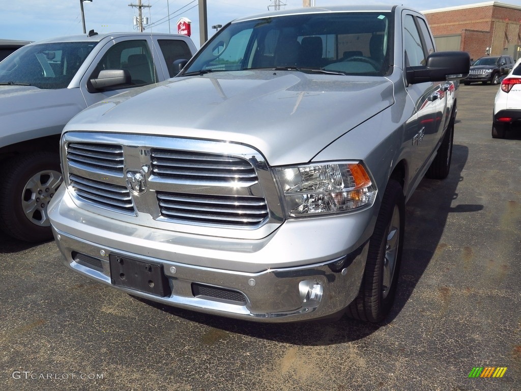2017 1500 Big Horn Quad Cab 4x4 - Bright Silver Metallic / Black/Diesel Gray photo #3