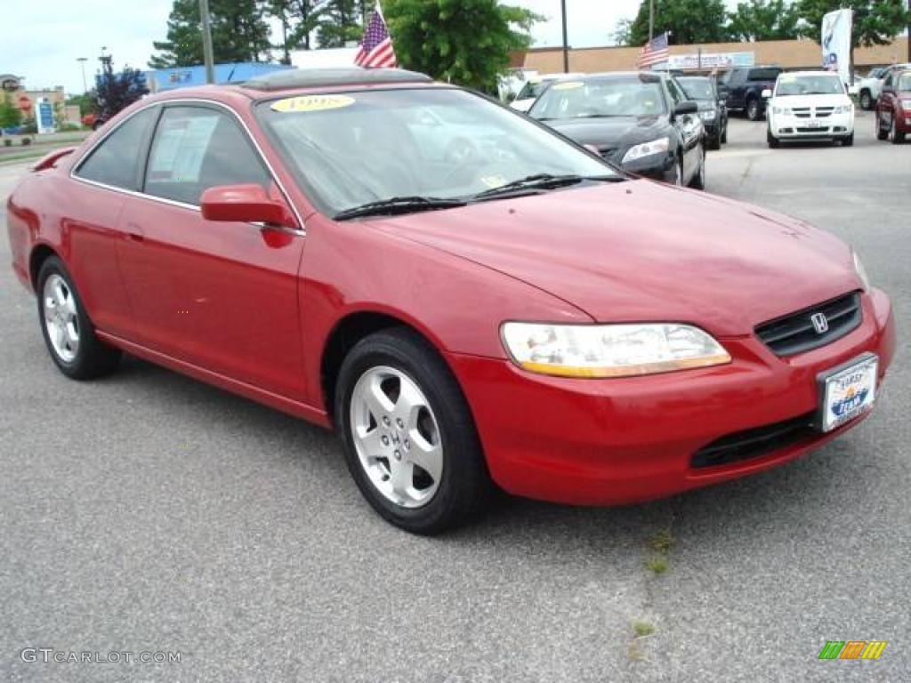 1998 Accord EX V6 Coupe - San Marino Red / Ivory photo #8