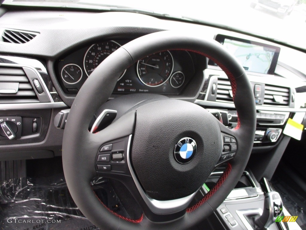 2018 BMW 4 Series 430i xDrive Gran Coupe Black Steering Wheel Photo #120160166