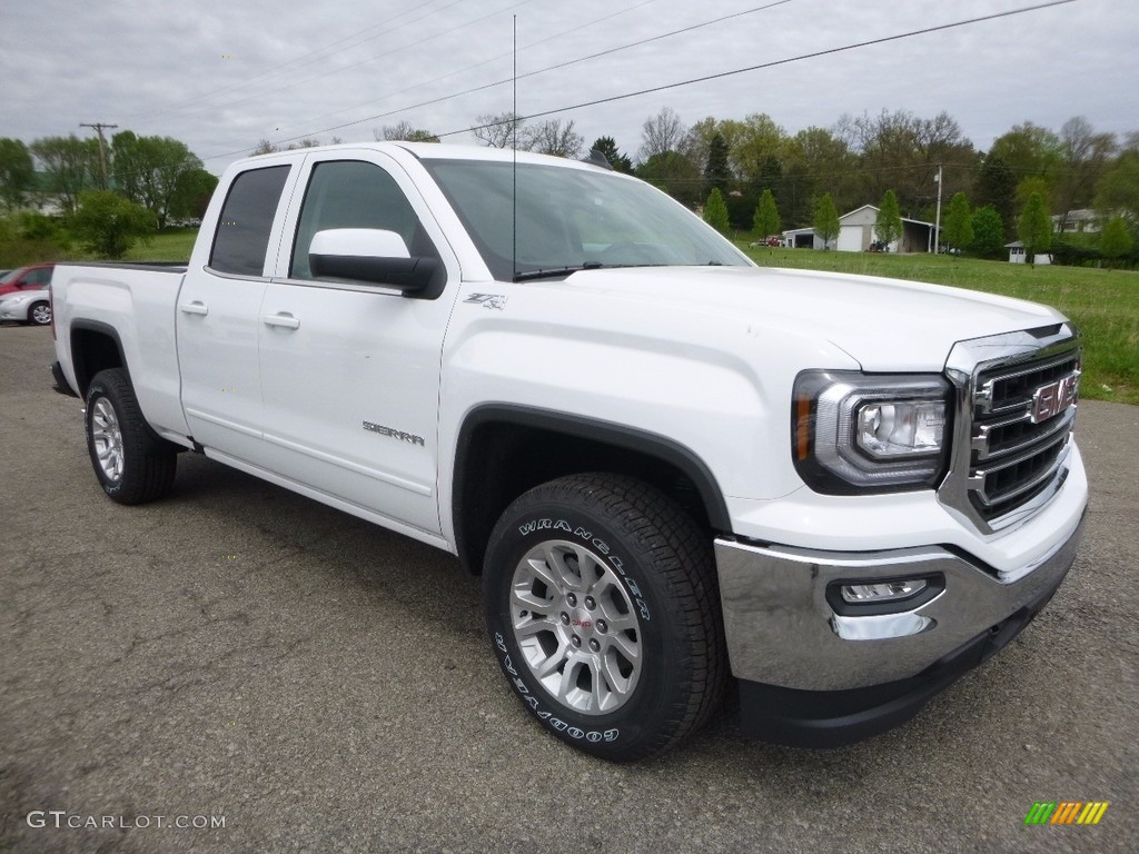 2017 Sierra 1500 SLE Double Cab 4WD - Summit White / Jet Black photo #3