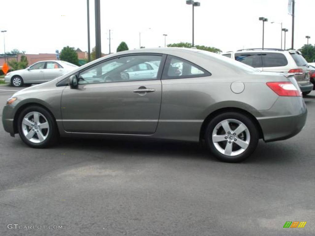 2008 Civic EX Coupe - Galaxy Gray Metallic / Gray photo #3