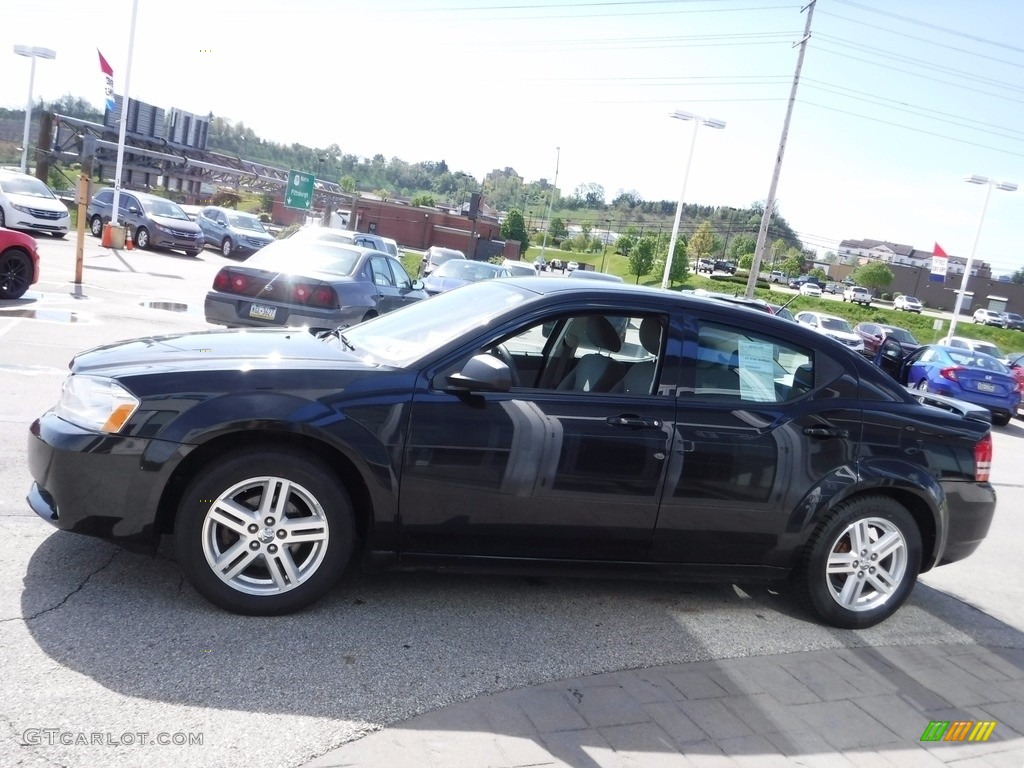 2008 Avenger SXT - Brilliant Black Crystal Pearl / Dark Slate Gray/Light Slate Gray photo #6
